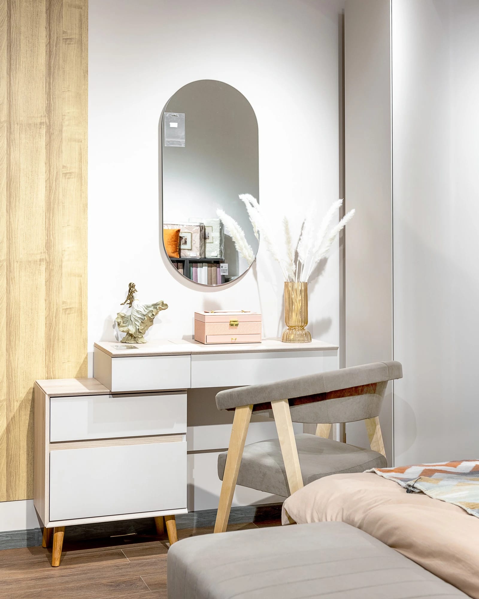 ЗЕРКАЛО ОВАЛЬНОЕ (АРТ. 929221) 890*430**20ММ (дуб мария) - фото 2