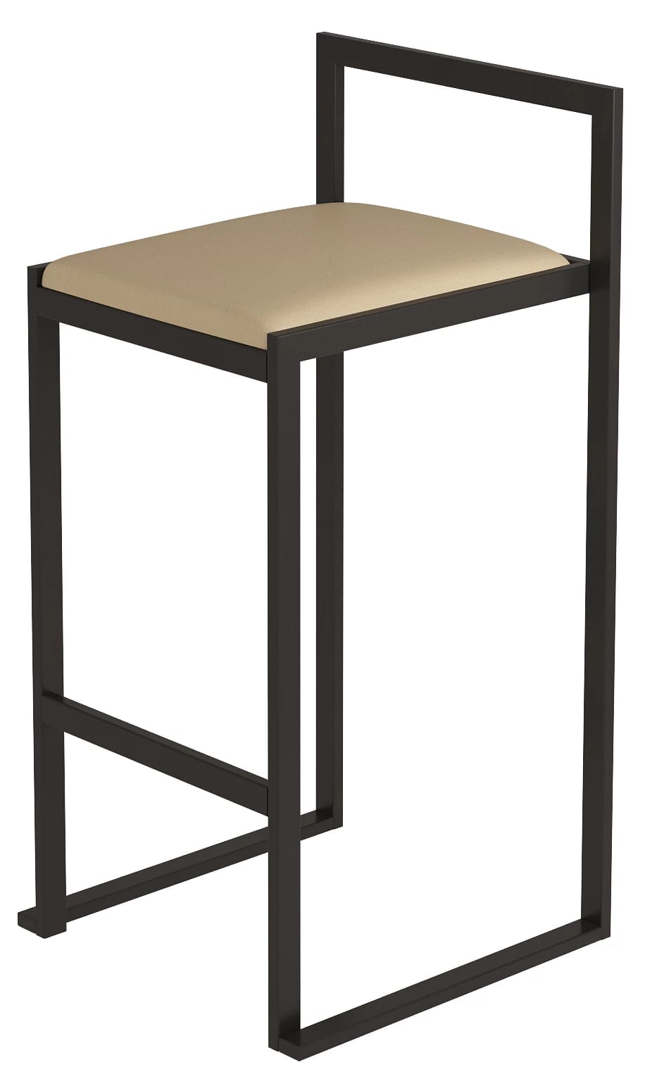 СТУЛ БАРНЫЙ (АРТ. СМ007.0) (МЕТАЛЛ Черный Муар (0009)/ВИНИЛИСКОЖА Бежевый матовый (0174)) - фото 2