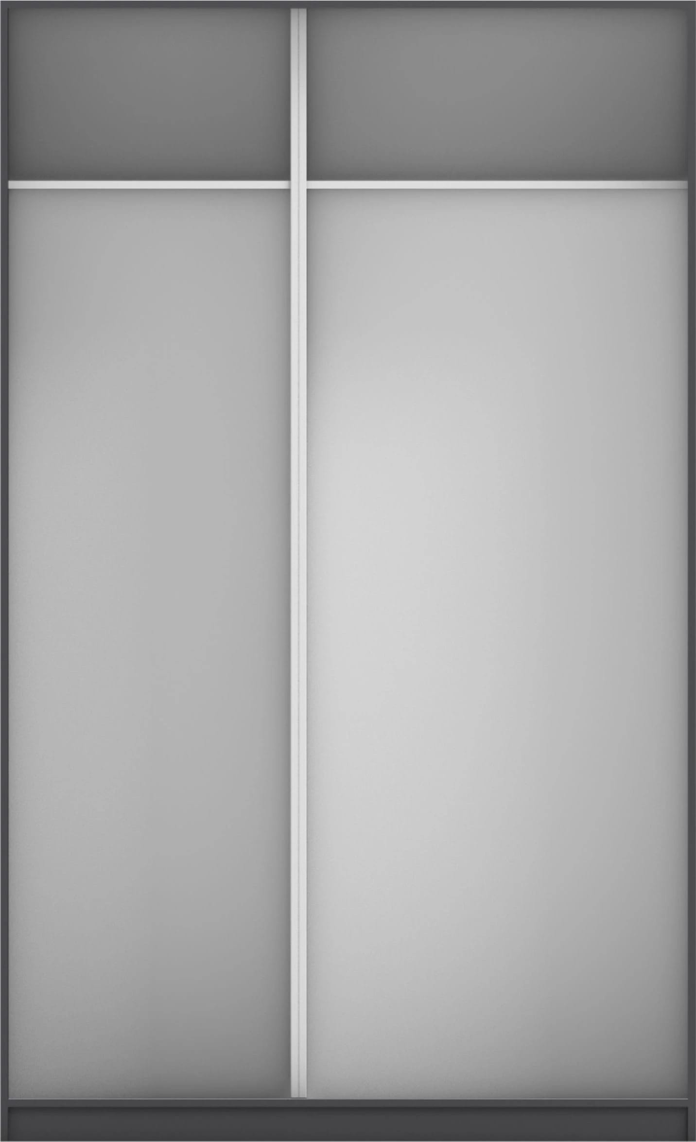 КОРПУС ШКАФА 1400*600*2300 ММ С АНТРЕСОЛЬНЫМИ ПОЛКАМИ (Корпус: ГРАФИТ, Наполнение: БЕЛЫЙ шагрень) - фото 3