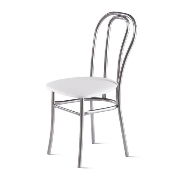 ВЕНСКИЙ (сиденье: ВИК MARVEL white (белый)/каркас:алюминий (светло-серый)) - фото 1