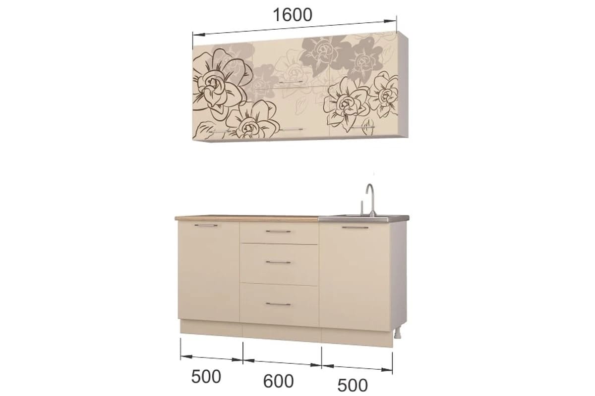 БОРДО-ВАНИЛЬ (ваниль/столешница тростник) - фото 3